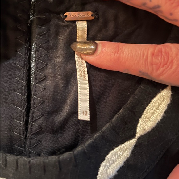 NWOT Free People black, and white embroidered dress - Picture 6 of 12